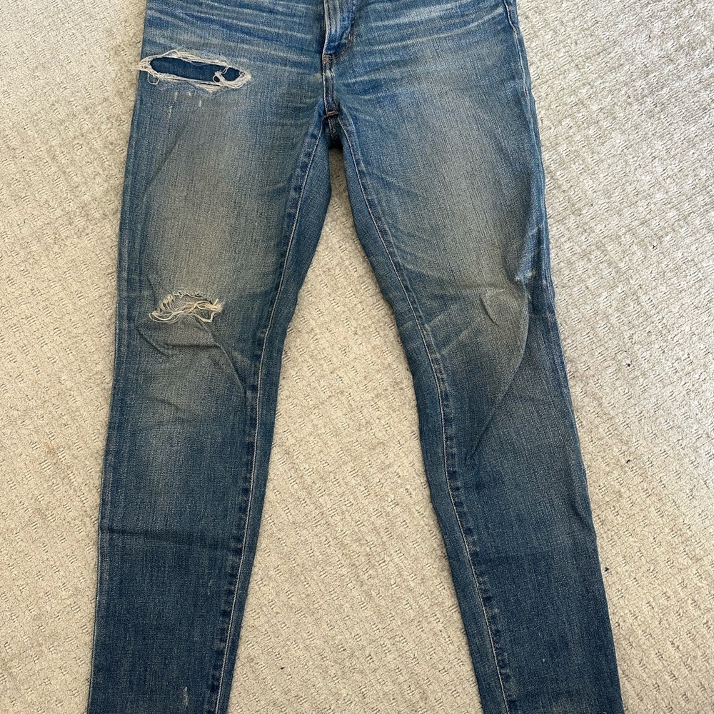 Moussy Vintage Slim Straight Blue Women's Ankle Jeans